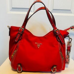 Vibrant Red Shoulder/ crossbody Bag